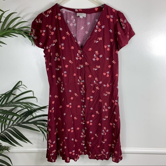Ann Taylor Loft Floral Dress Womens Plus 14 - Picture 1 of 6